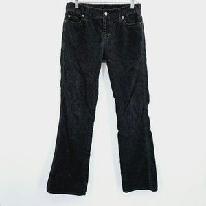 J Crew Factory Bootcut Corduroy Pants 4 R Black Low Rise Classic Retro 90s Y2K